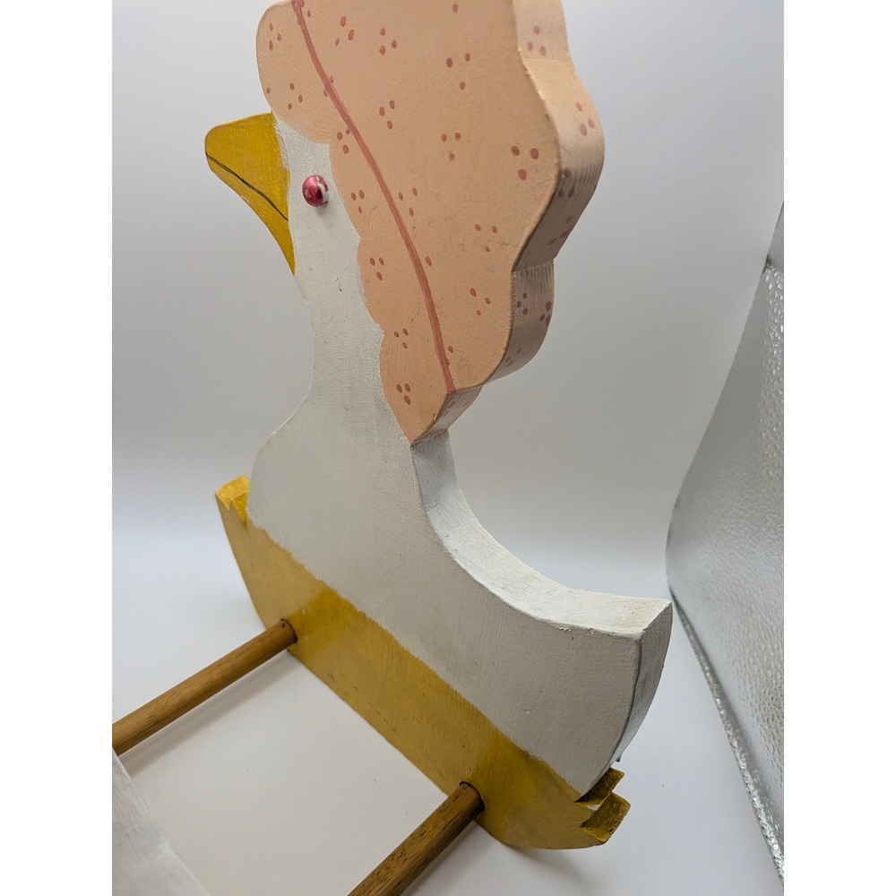Vintage Wooden Goose Cookbook Countertop Display Rack Adjustable Shelf Cottage - Picture 7 of 10